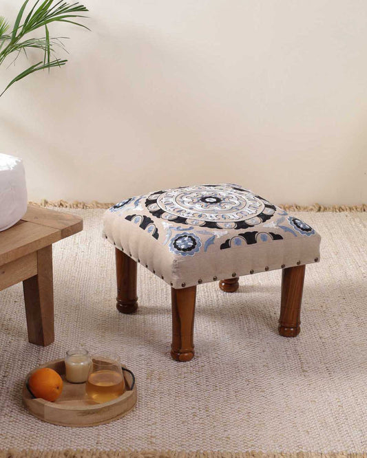 Patterned Perch Footstool