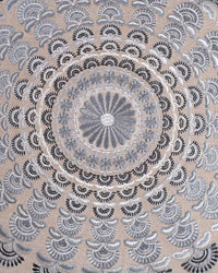 Grey Mandala Footstool