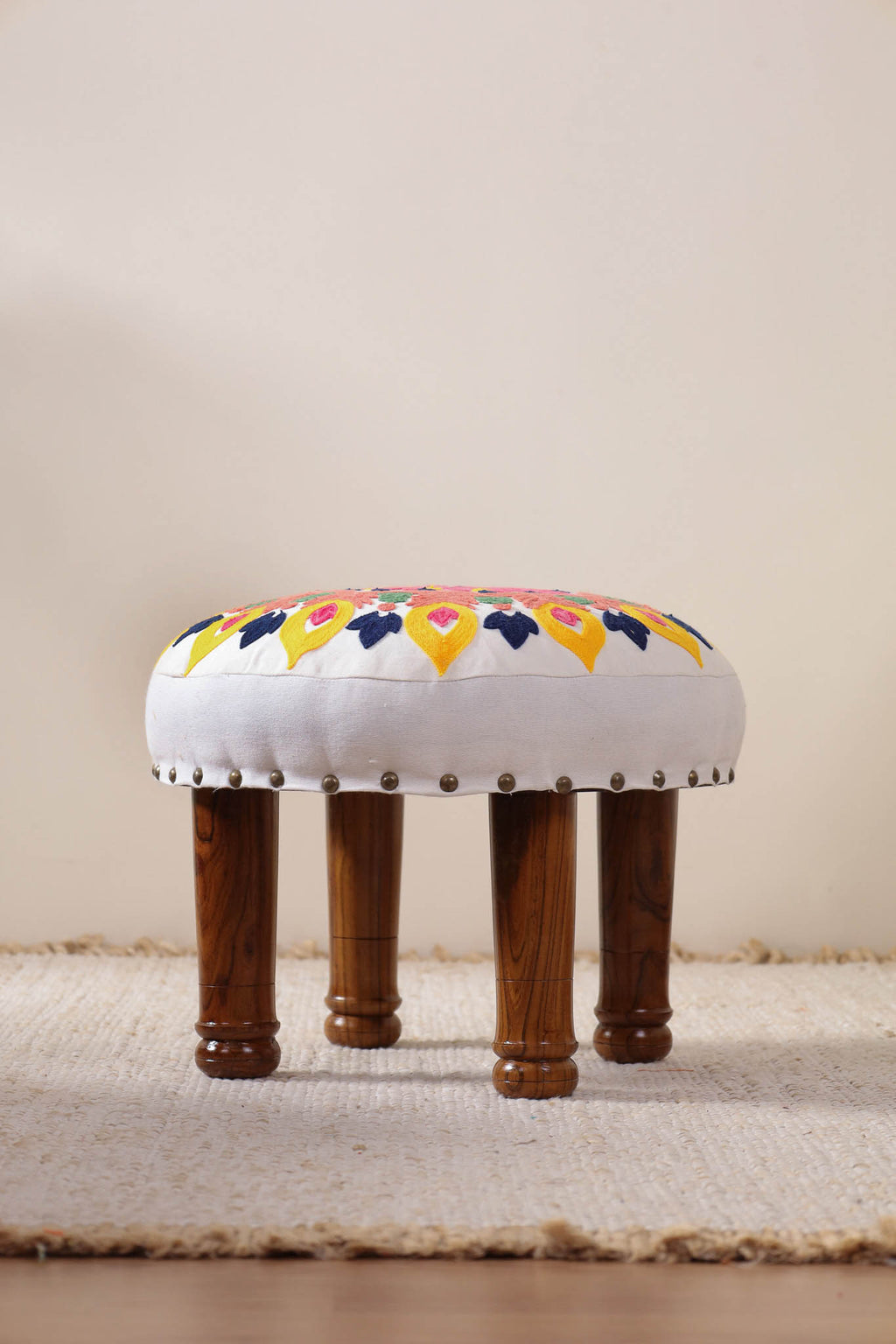 Floral Fantasy Footstool