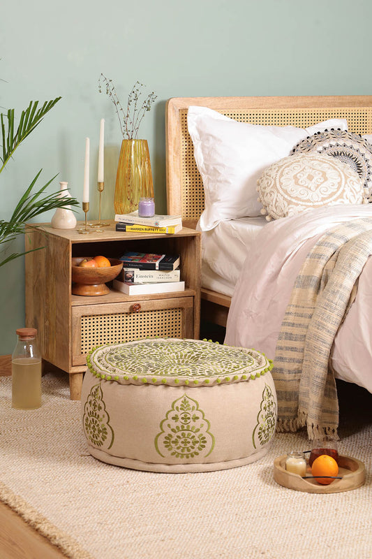 Olive Green Euphoria Ottoman pouf