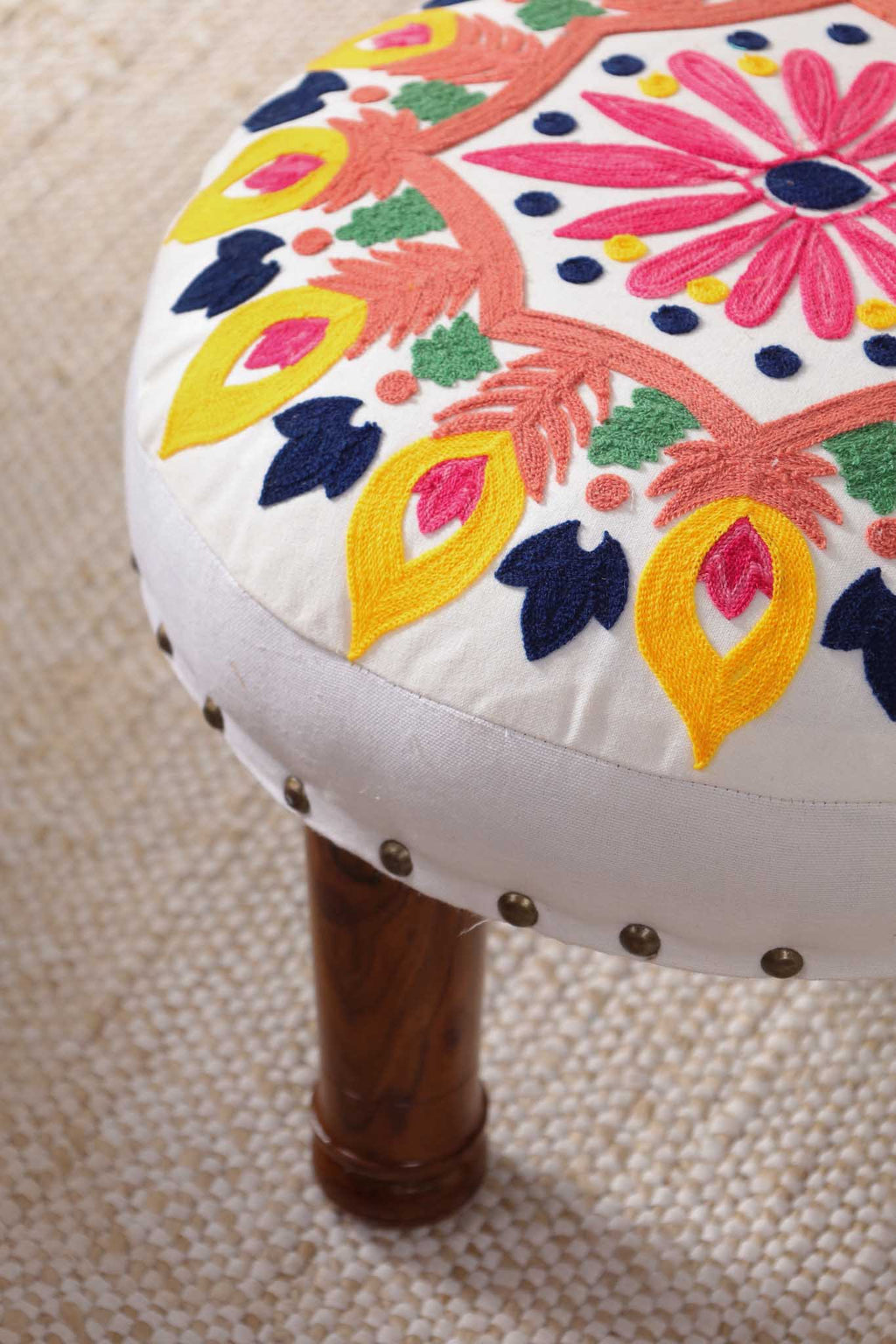 Floral Fantasy Footstool
