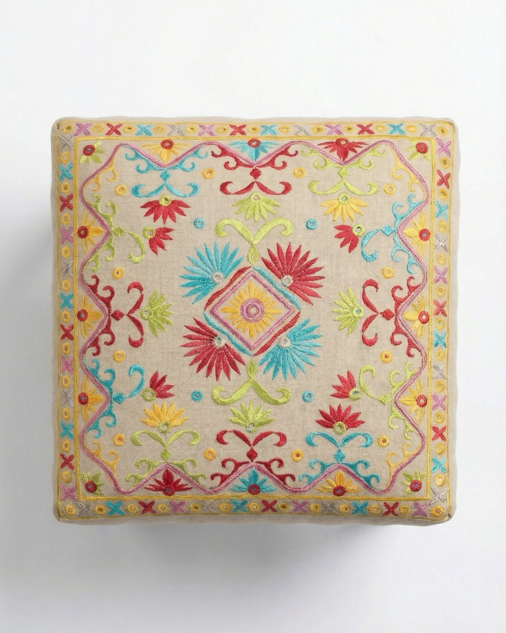 Sunburst Swirl Footstool