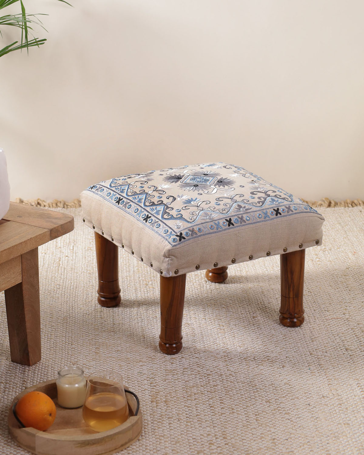 Lunar Swirl Footstool