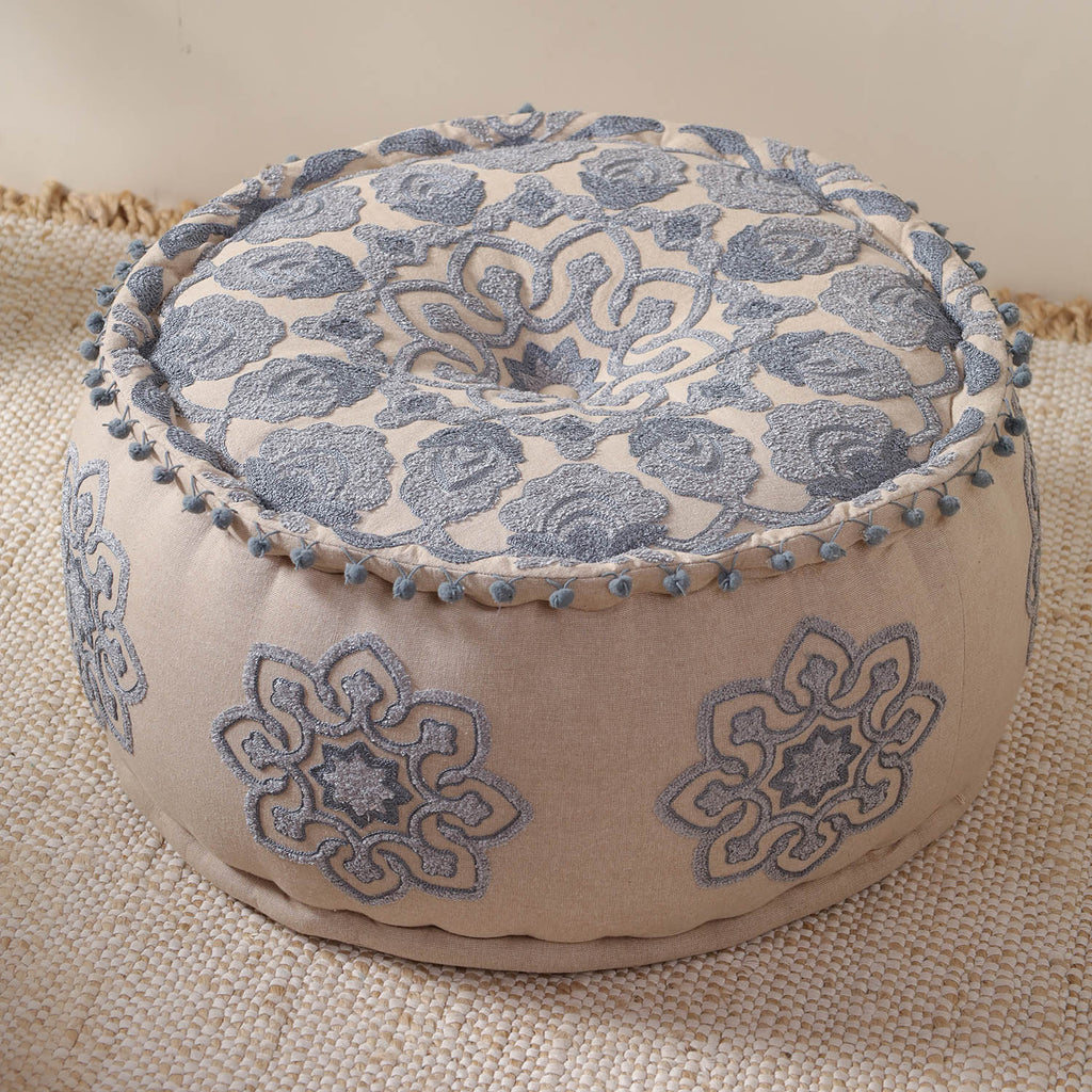 Gray Prismatic Ottoman pouf