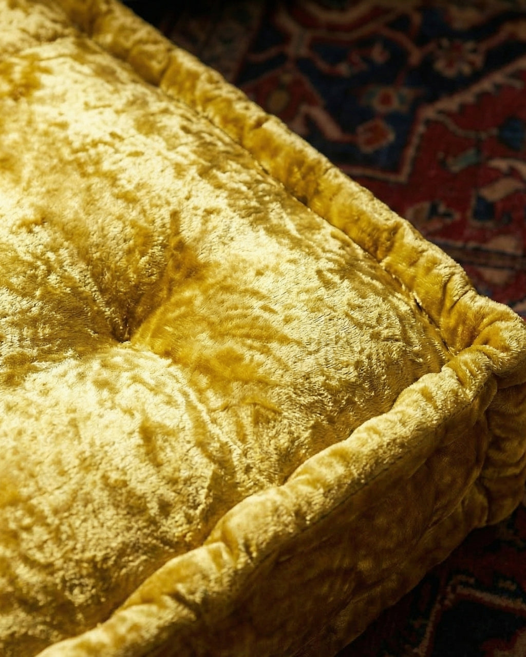 Mustard Velvet Haven Floor cushion