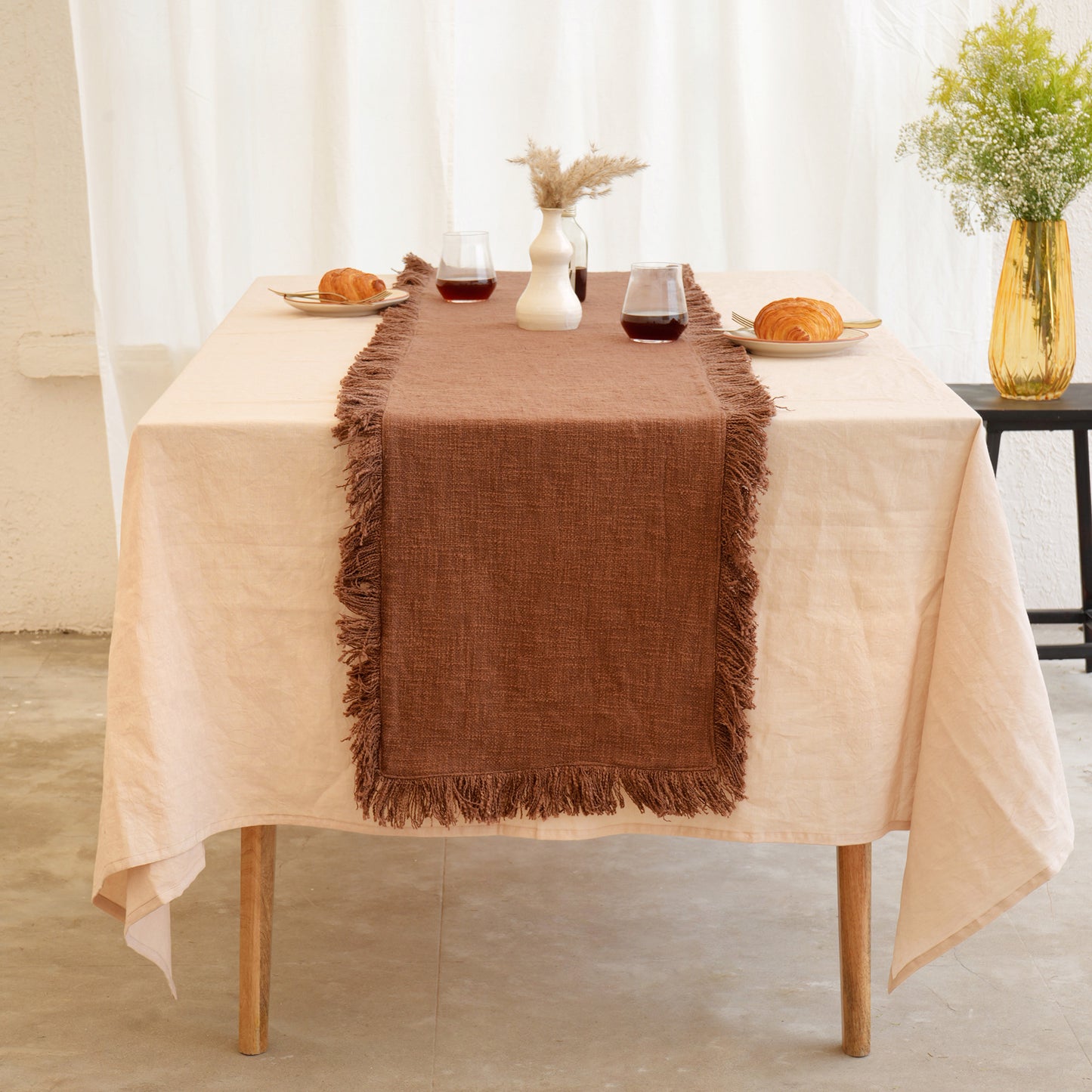 Brown Free Sprit Table Runner