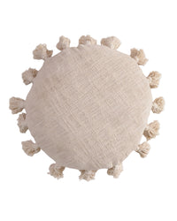 Natural Talking Tassels Cushion