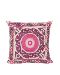 Pink Suzani Throw Pillow