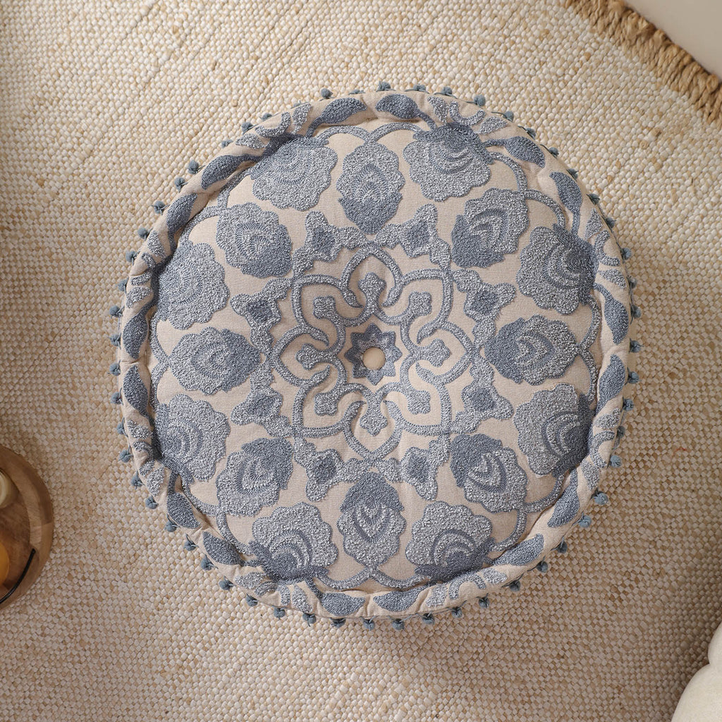 Gray Prismatic Ottoman pouf