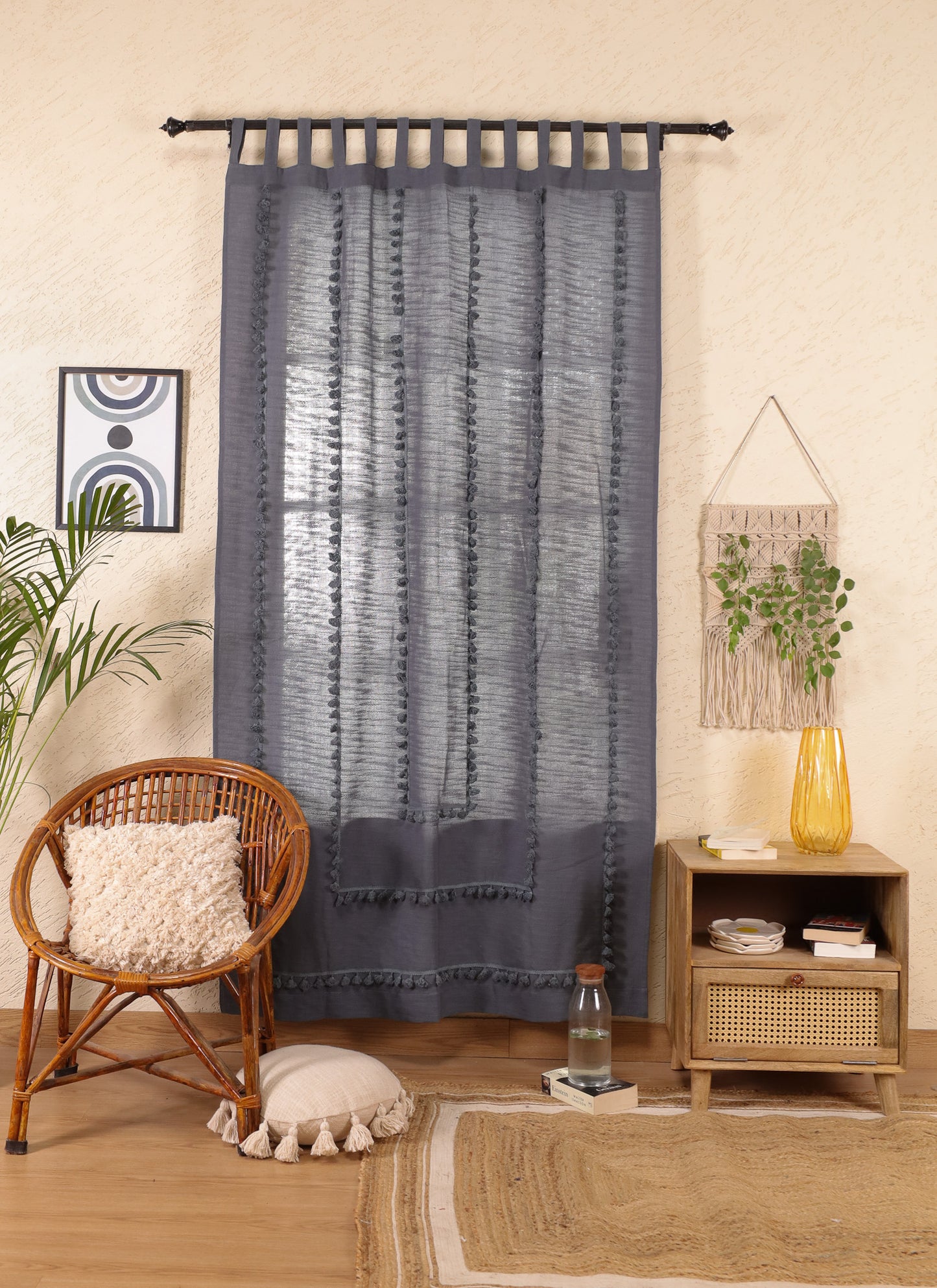 Lullaby Fringed Curtain - Set of 2