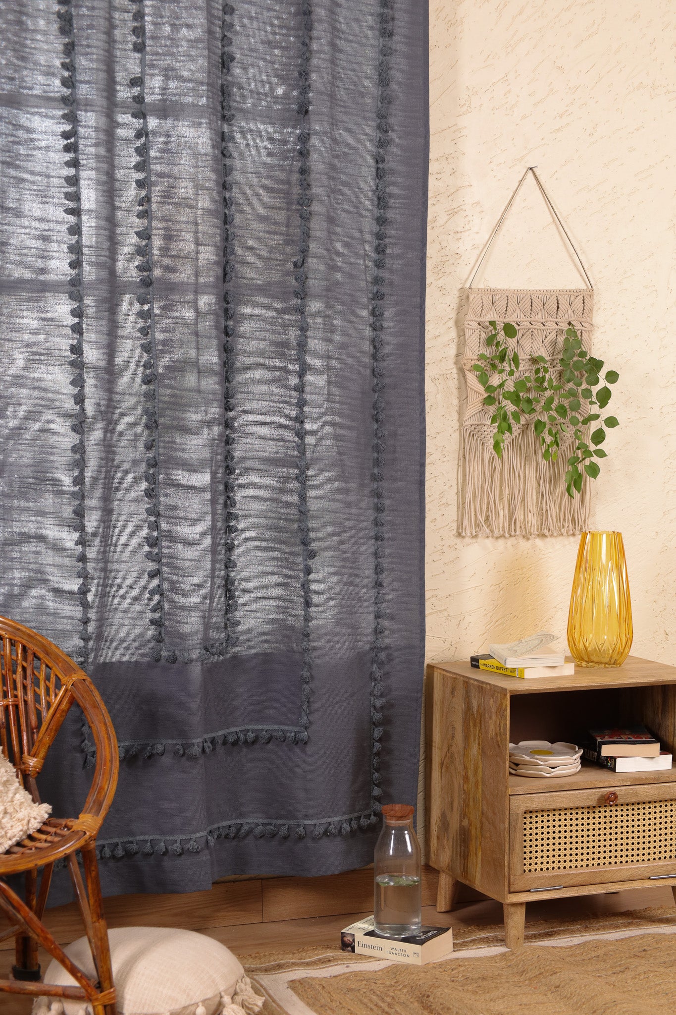 Lullaby Fringed Curtain - Set of 2