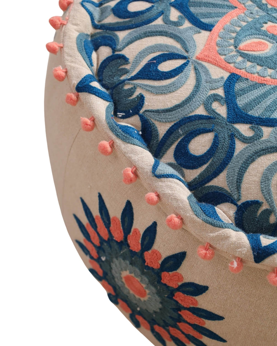 Whispering Threads Ottoman Pouf