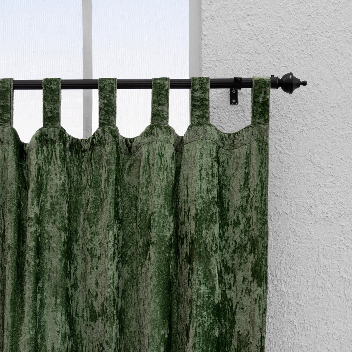 Sage Green Velvet Curtain - Set of 2 - I