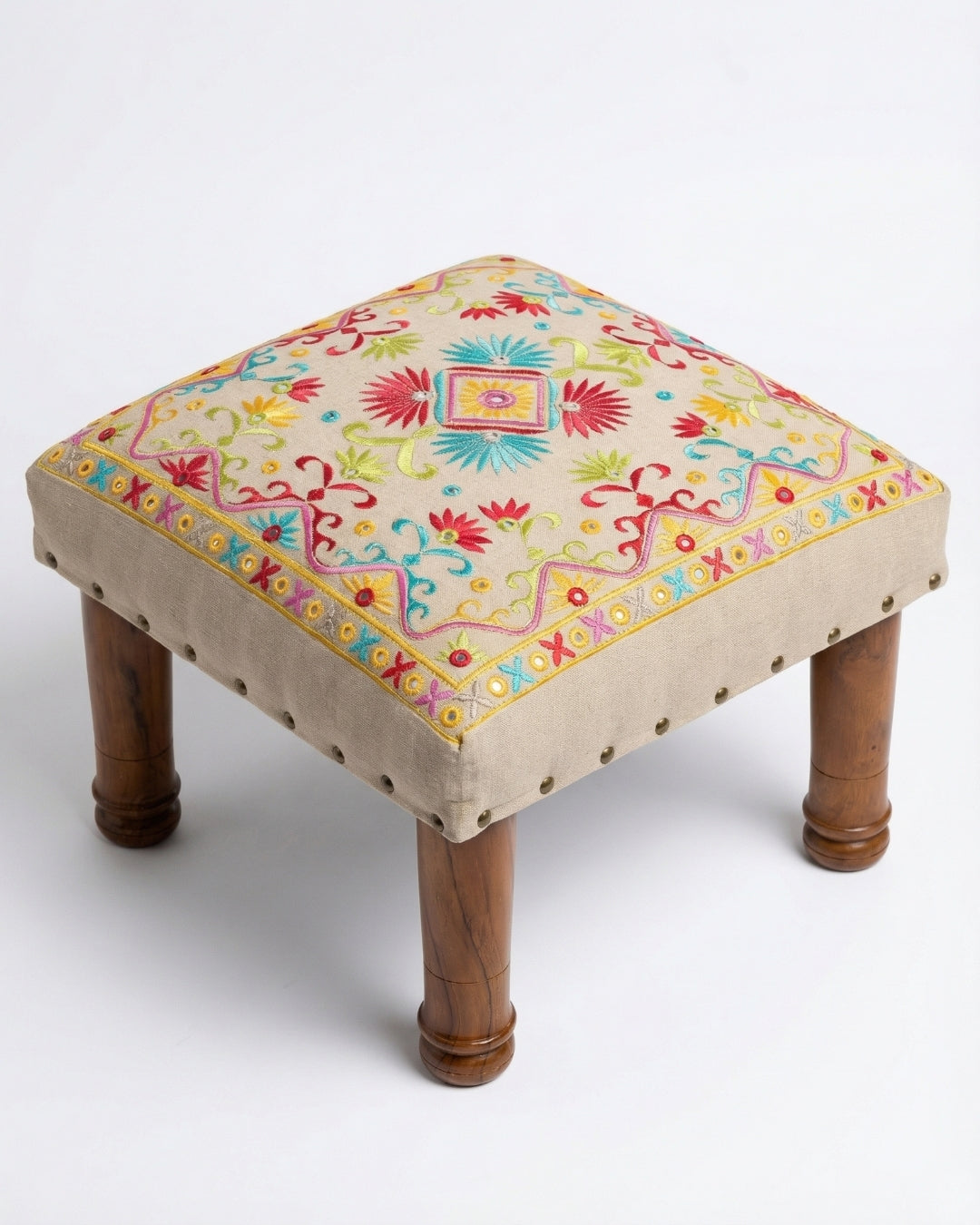 Sunburst Swirl Footstool