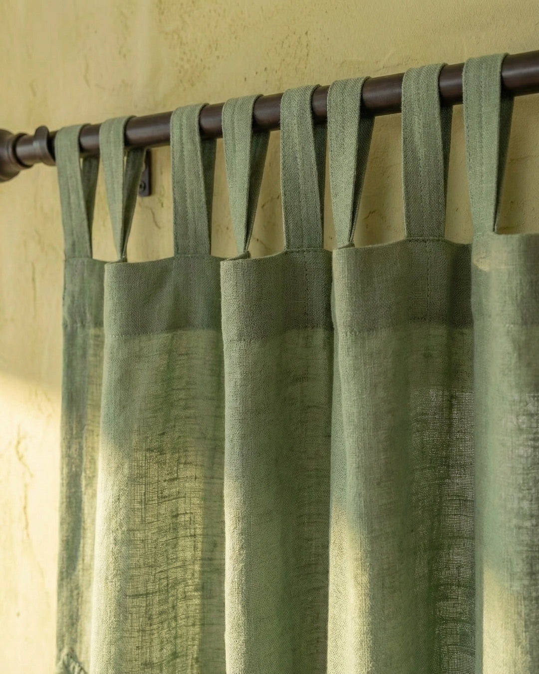Sage Green Sunshine Window Curtain - Set of 2