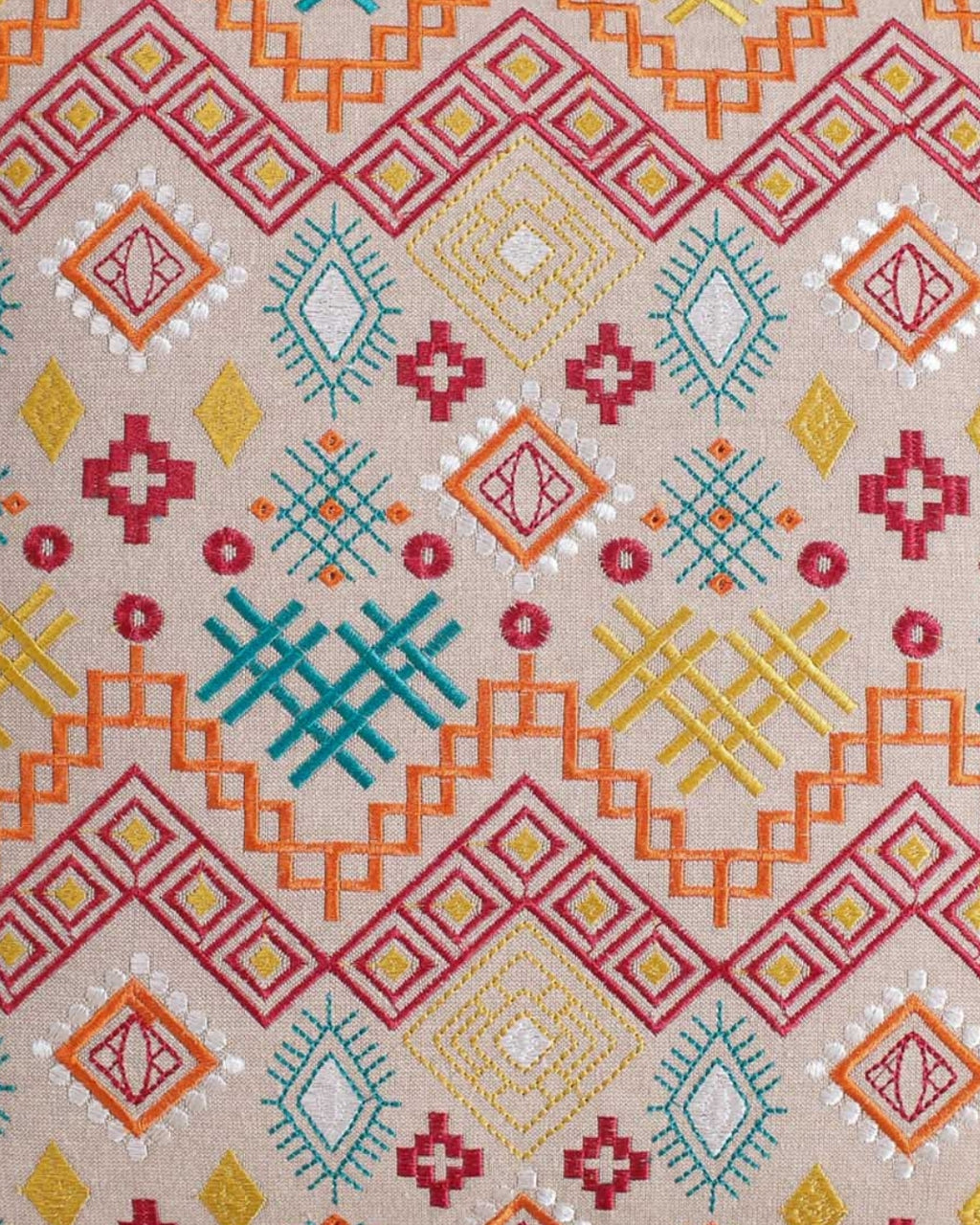 Ethnicity Embroidered Footstool