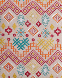Ethnicity Embroidered Footstool