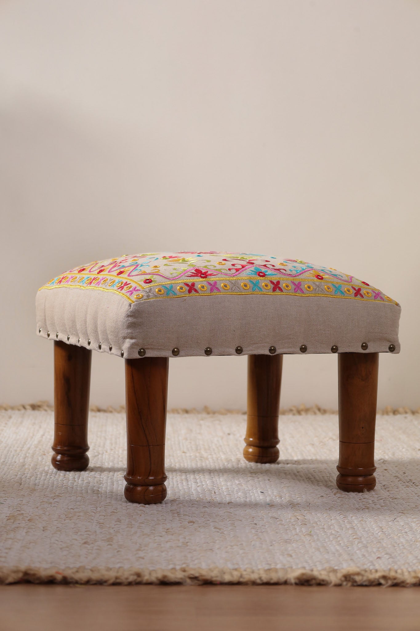 Sunburst Swirl Footstool