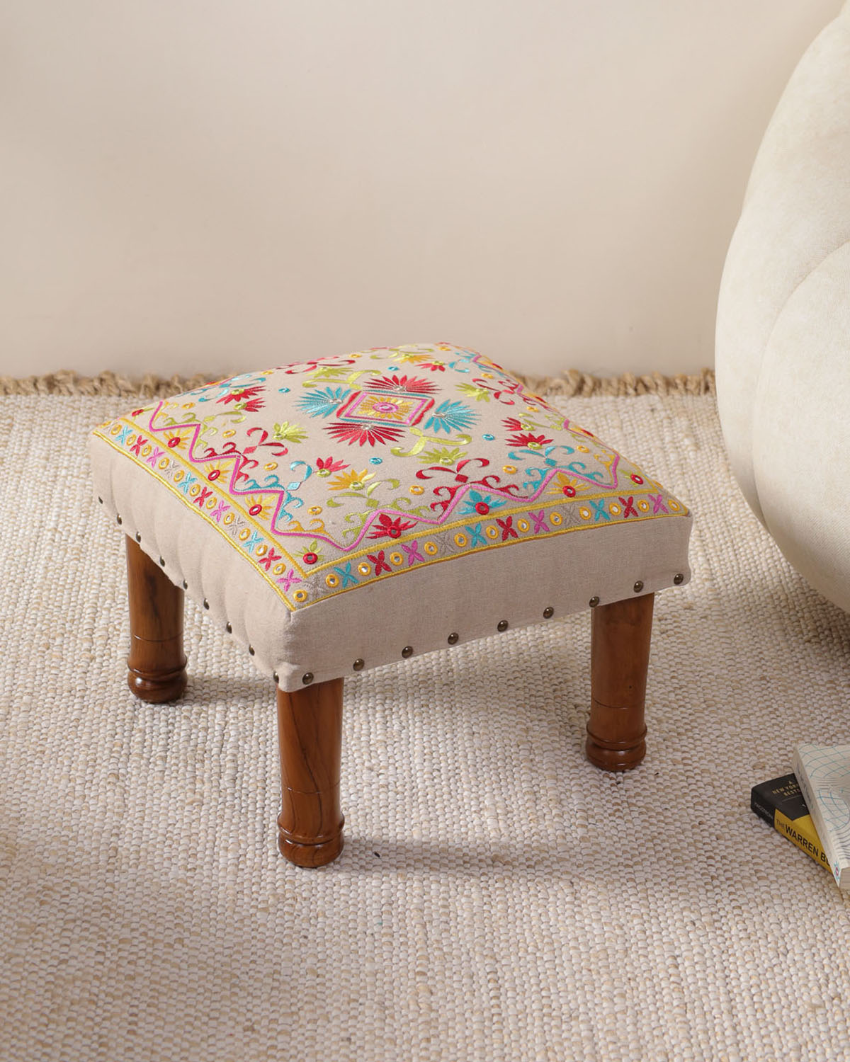 Sunburst Swirl Footstool