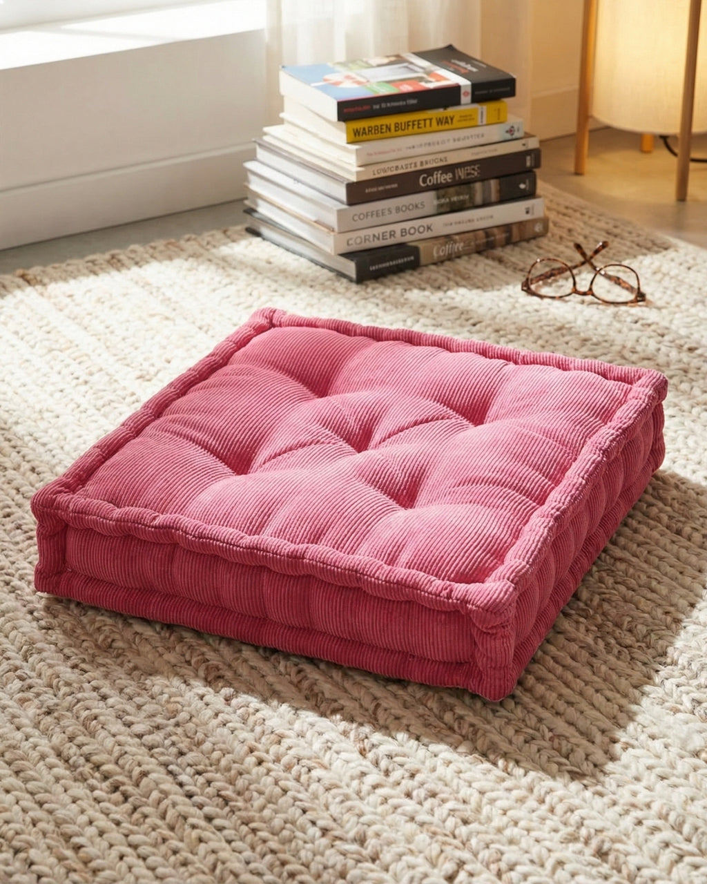 Pink Dreamy Corduroy Floor cushion
