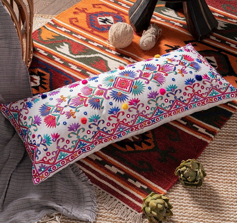 Pink Gypsy Dream Long Pillow Canvas Cover - I