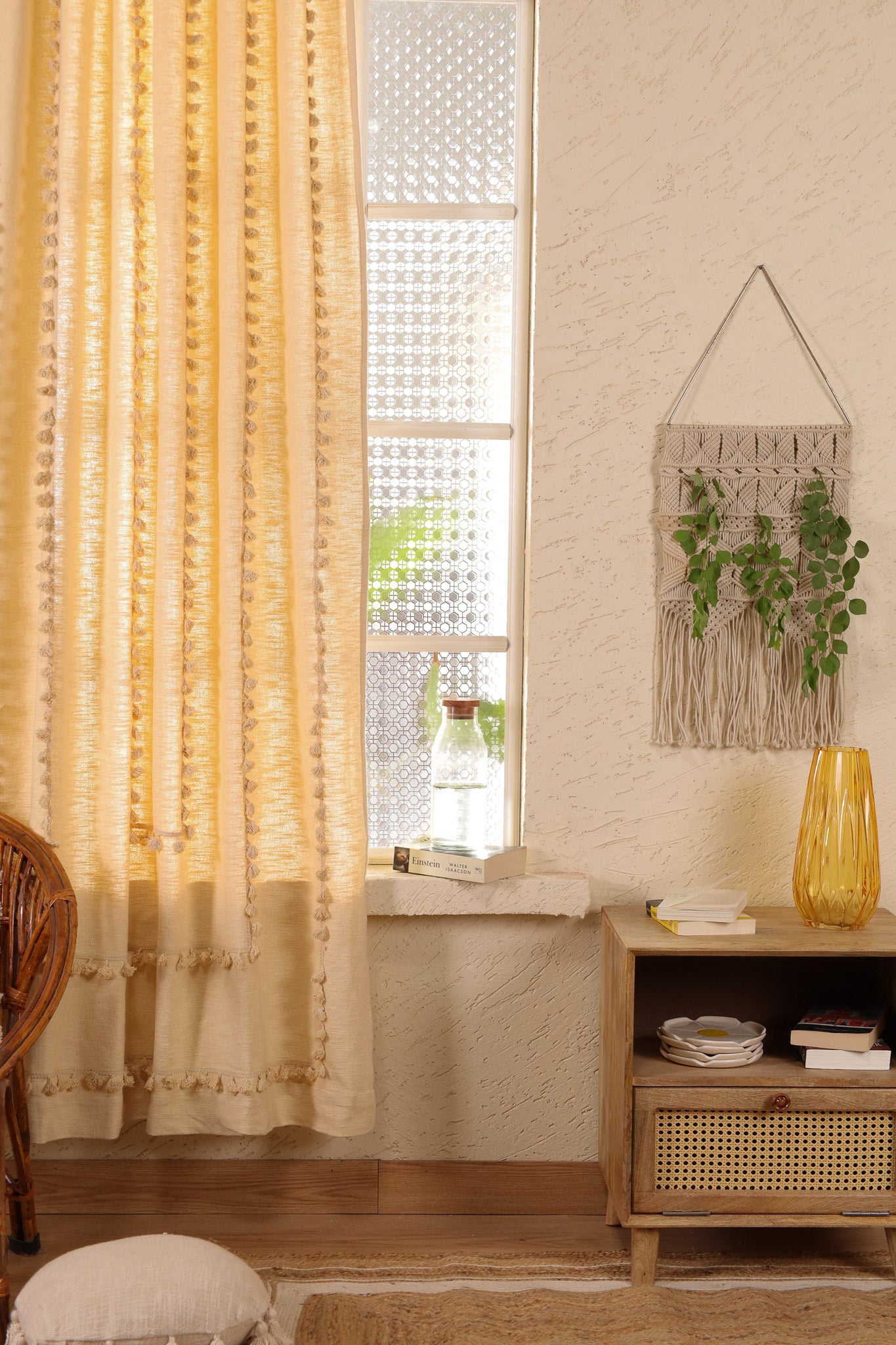 Lullaby Fringed Curtain - Set of 2