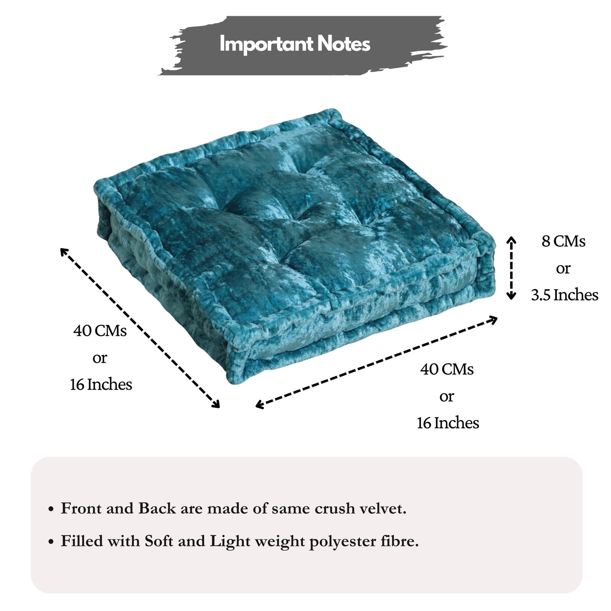 Green Velvet Haven Floor cushion