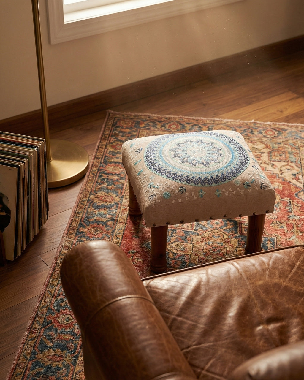 Coastal Comfort Footstool