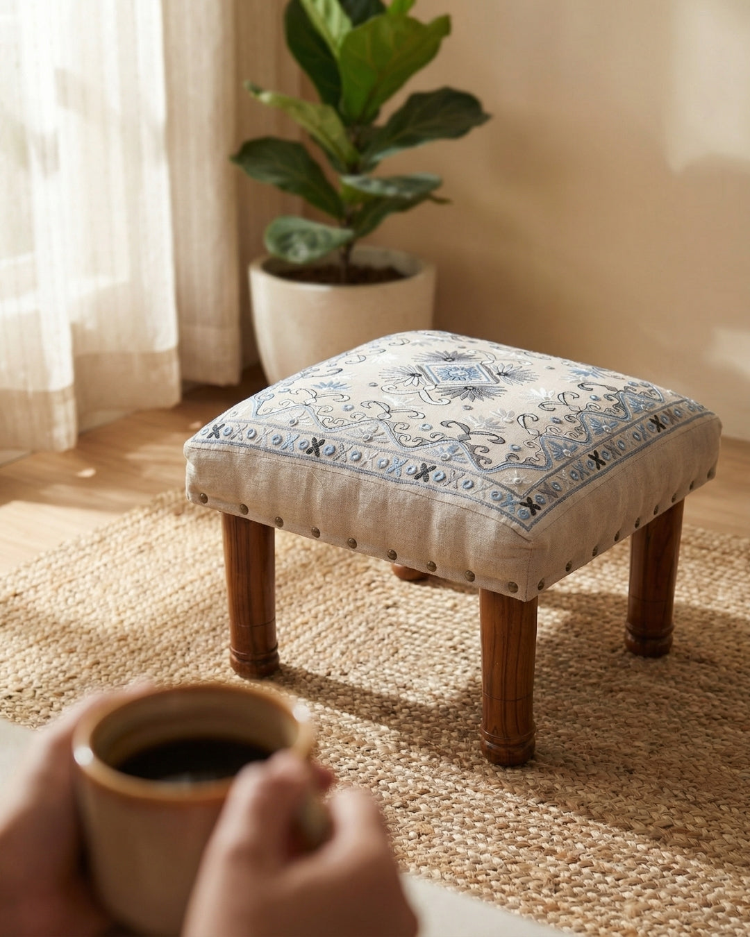 Lunar Swirl Footstool