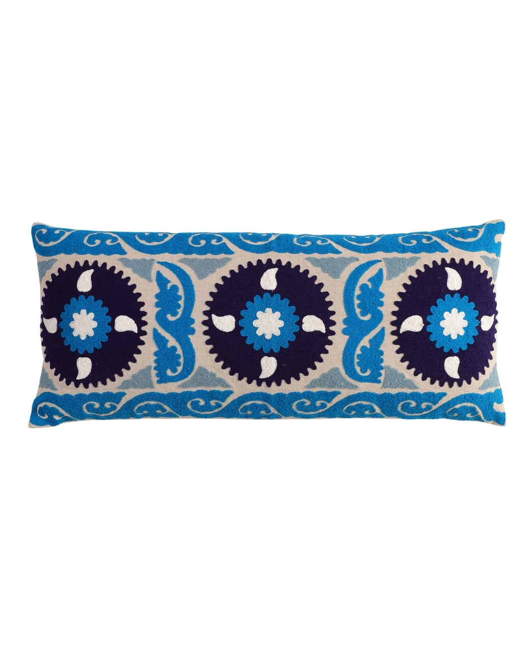Blue Nomad Nest Long Pillow Cover