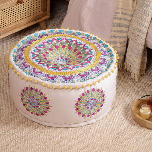 Geometric Delight Ottoman pouf