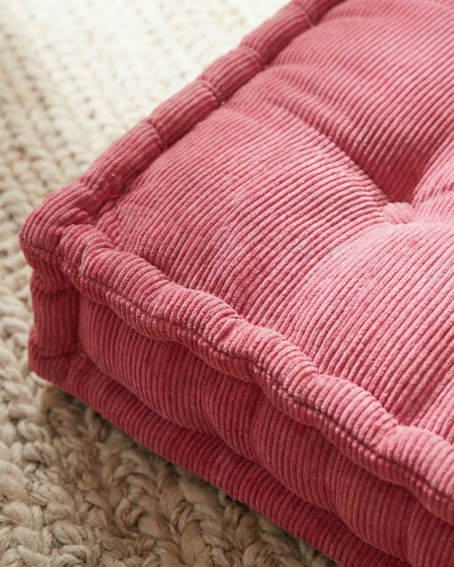 Pink Dreamy Corduroy Floor Cushion