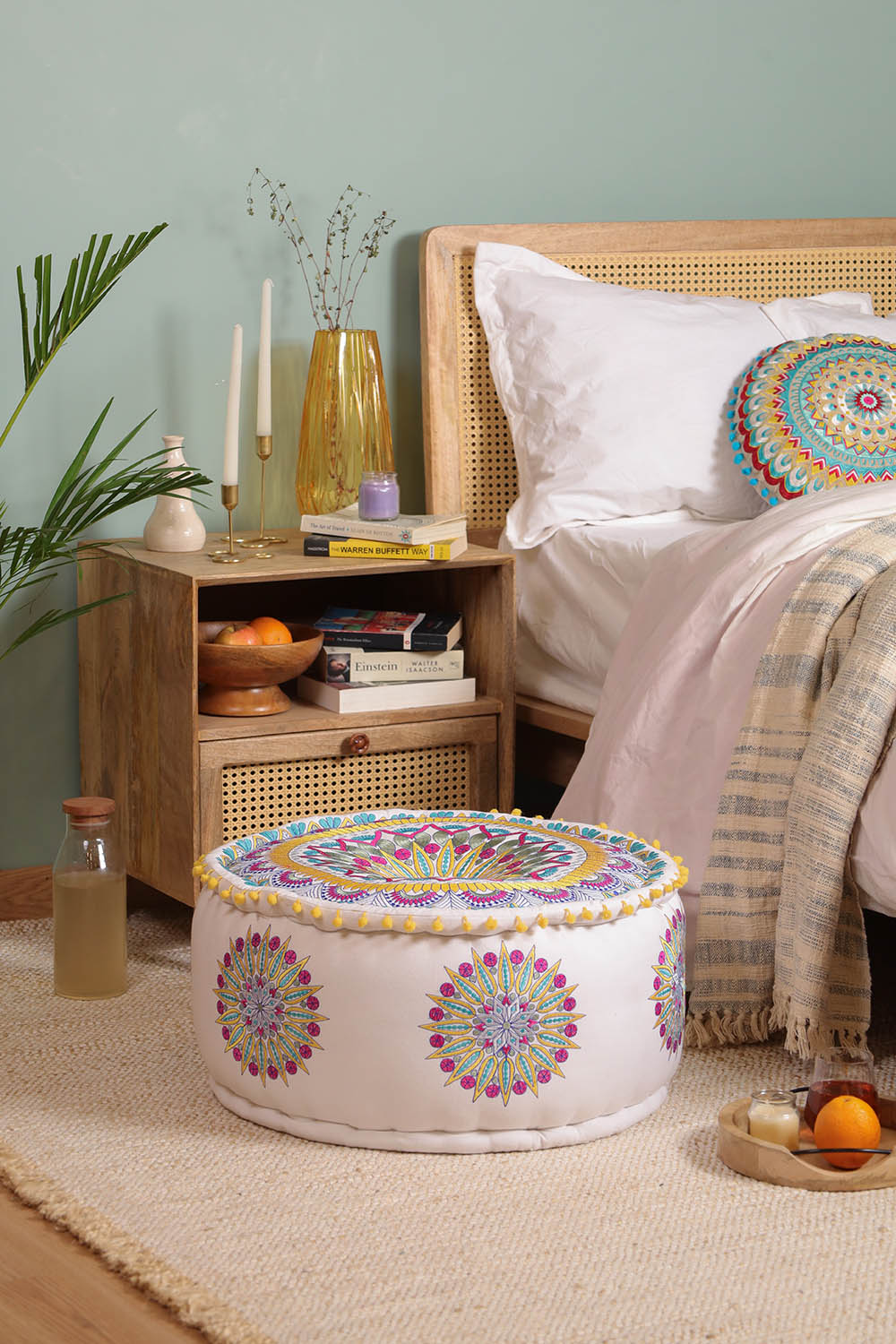 Geometric Delight Ottoman pouf