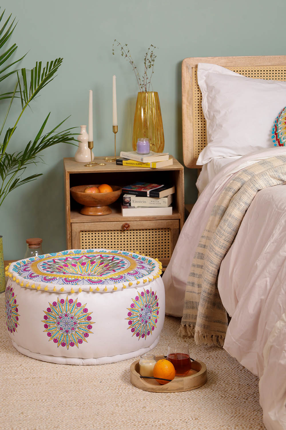 Geometric Delight Ottoman pouf