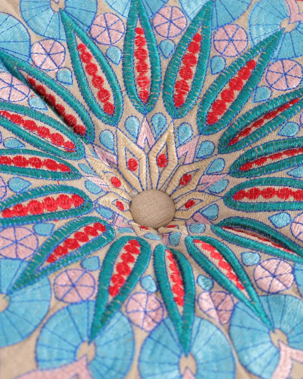 Purple Geometric Fantasy Ottoman pouf