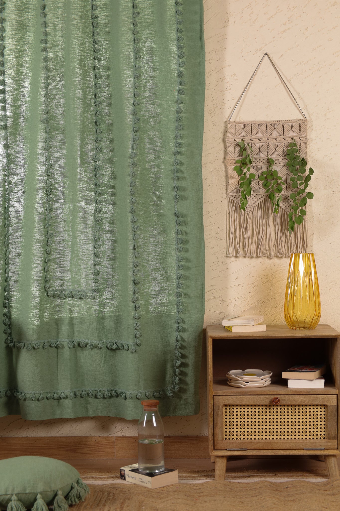 Lullaby Fringed Curtain - Set of 2