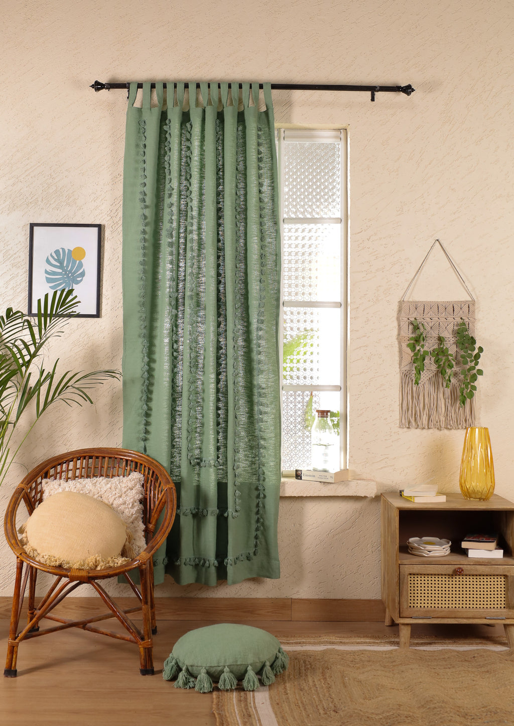 Lullaby Fringed Curtain - Set of 2