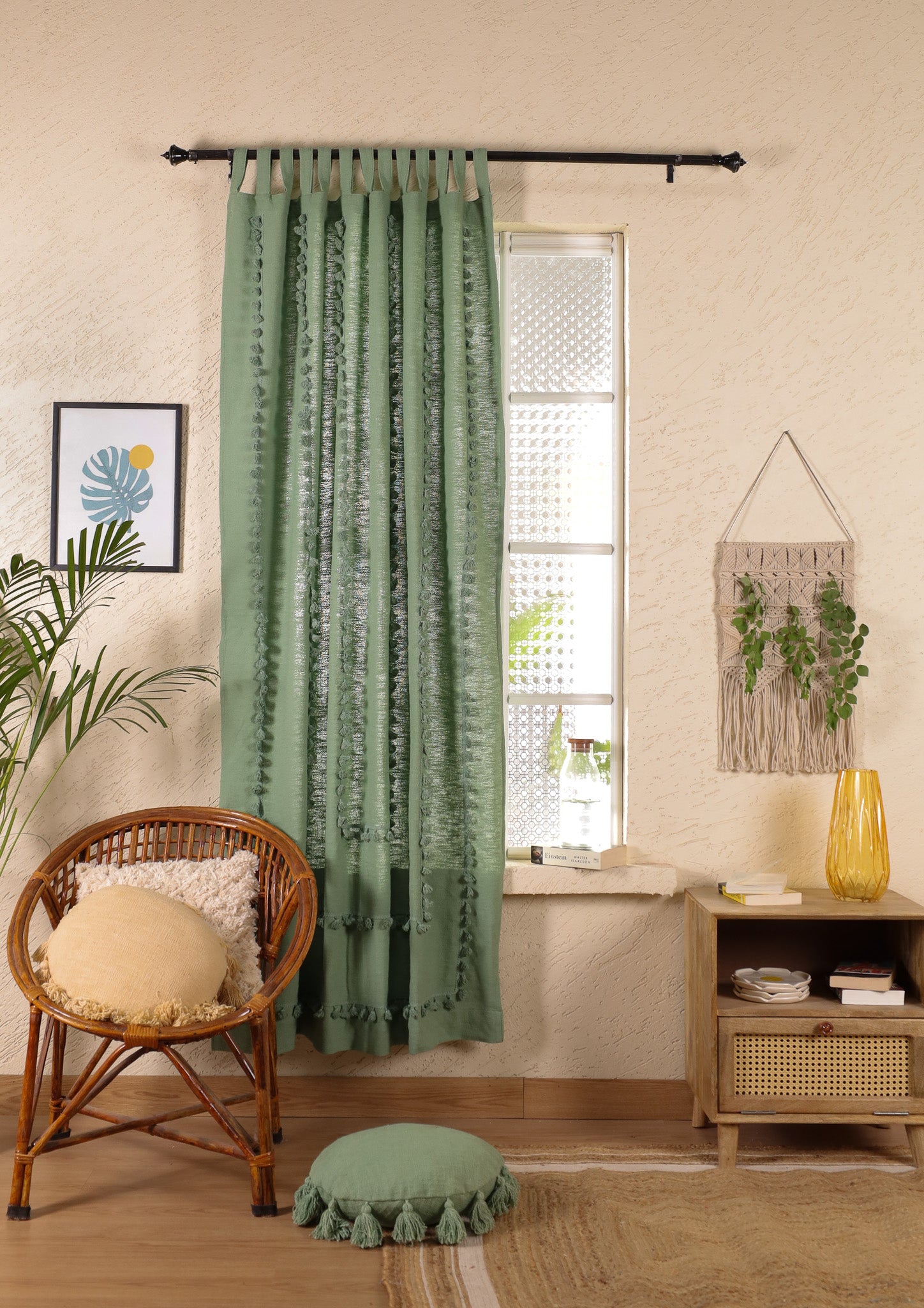 Lullaby Fringed Curtain - Set of 2