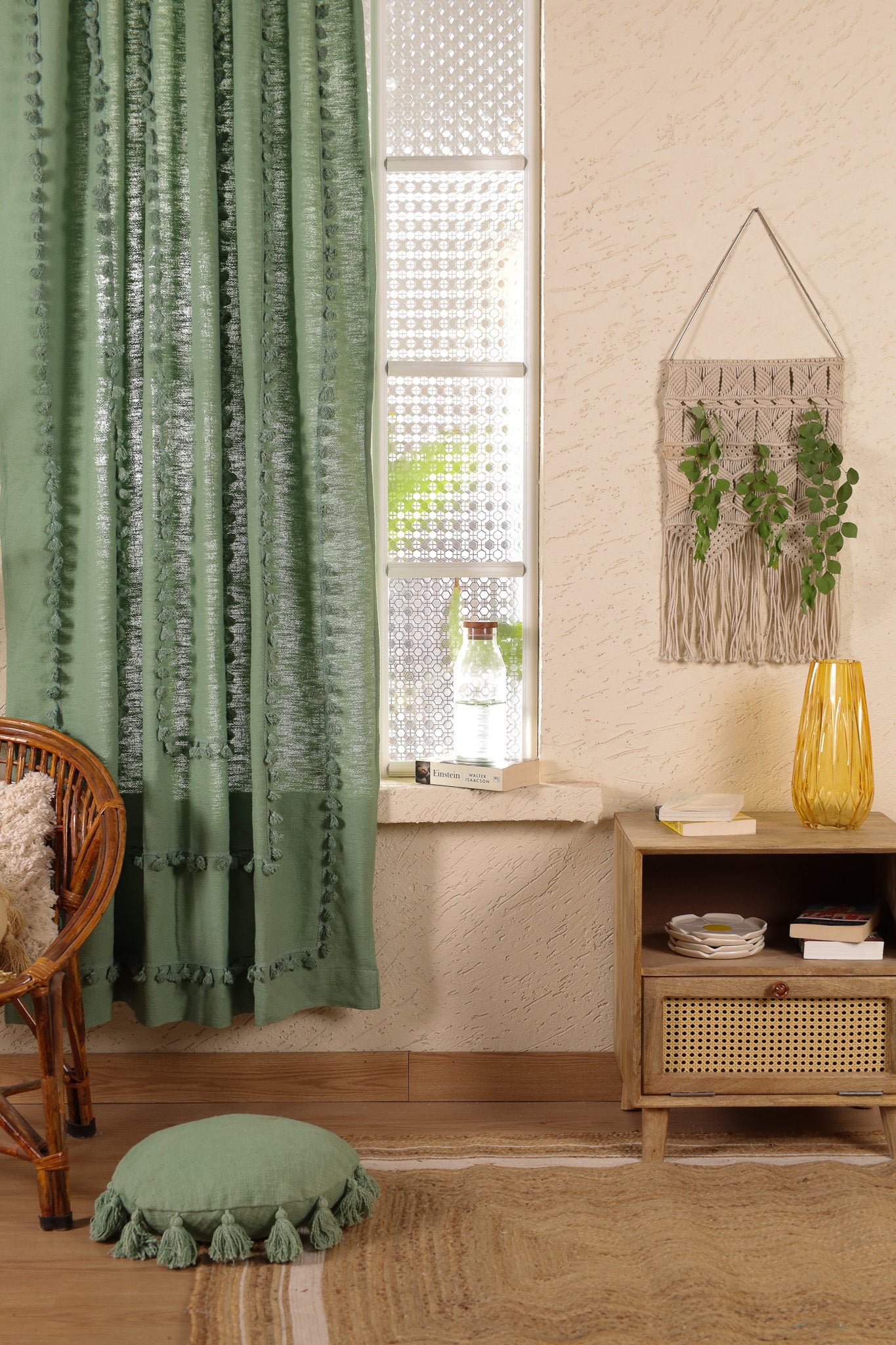 Lullaby Fringed Curtain - Set of 2