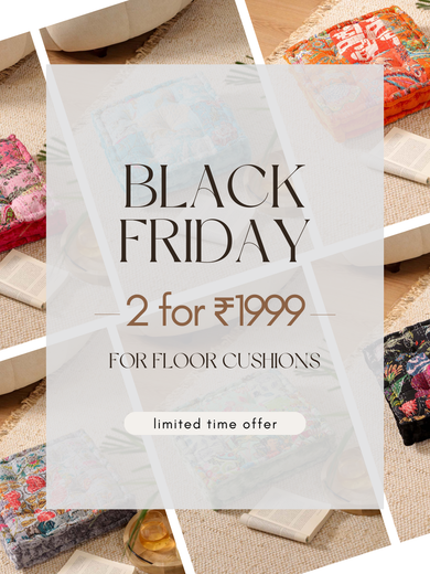 2 Kantha floor cushions @ 1999