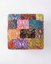 Kantha Patchwork Footstool