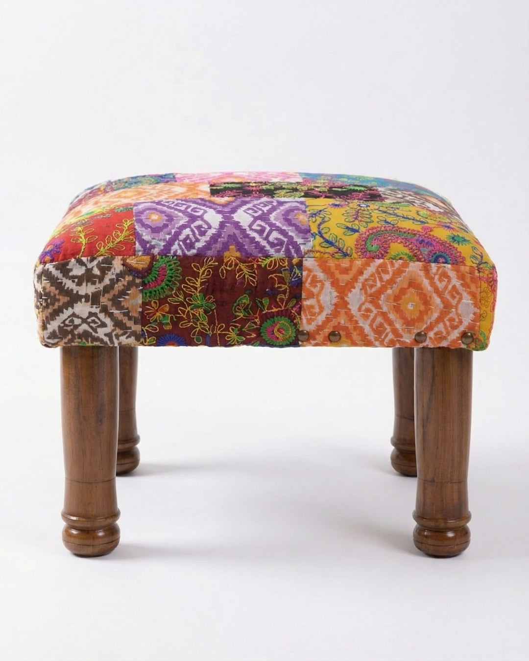 Kantha Patchwork Foot Stools