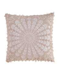 White Mandala Throw Pillow