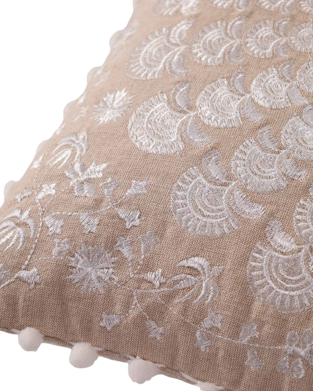 White Mandala Throw Pillow