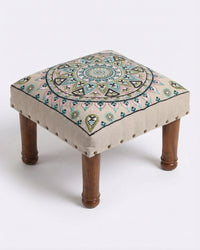 Green Petal Footstool