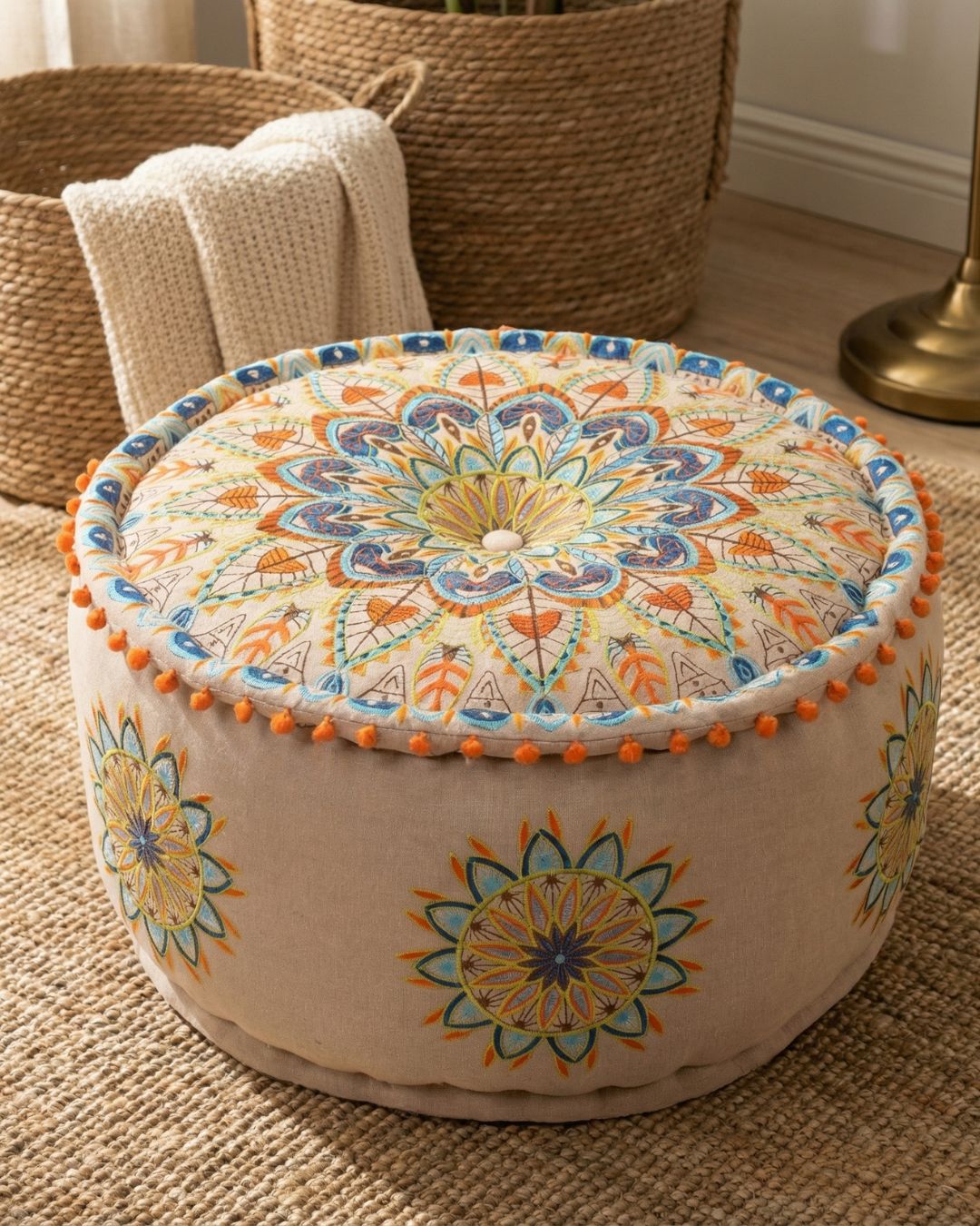 Artisan Abode Ottoman pouf