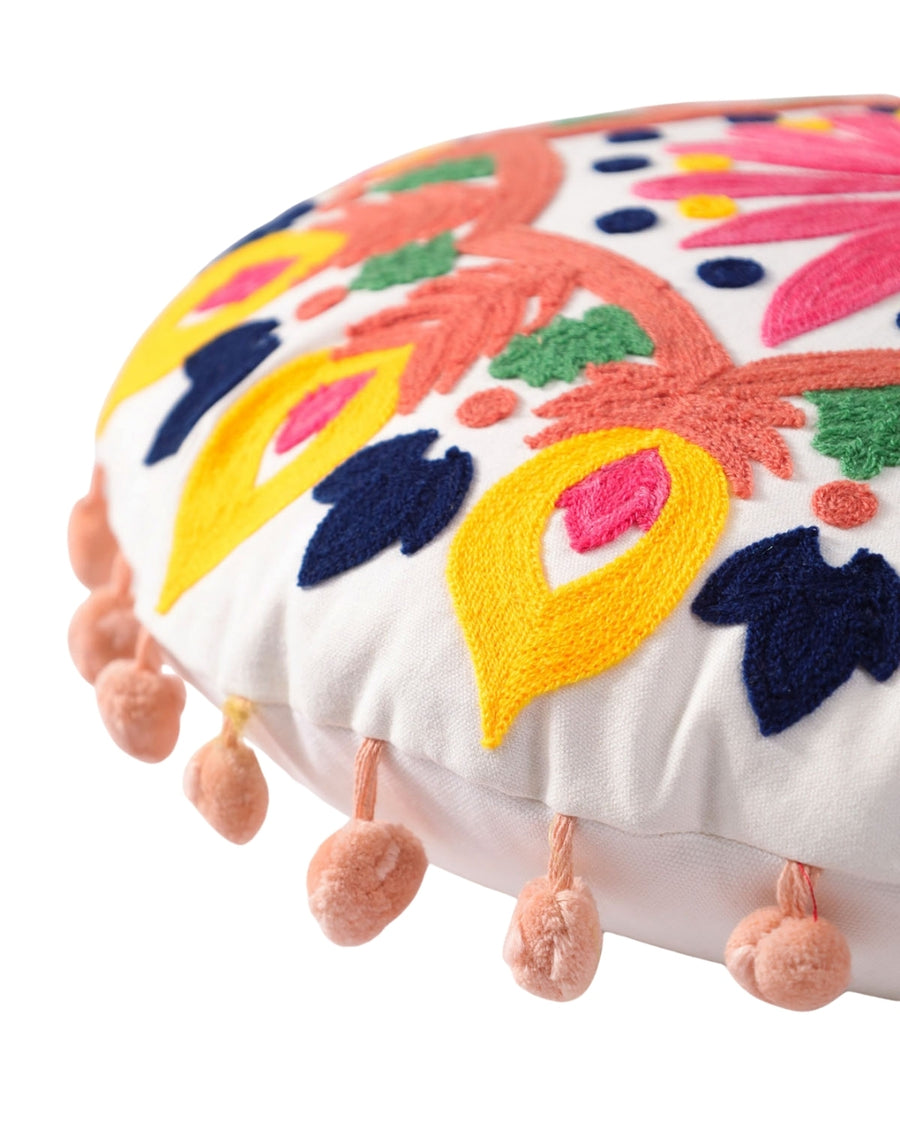 Pink Peony Floral Pillow