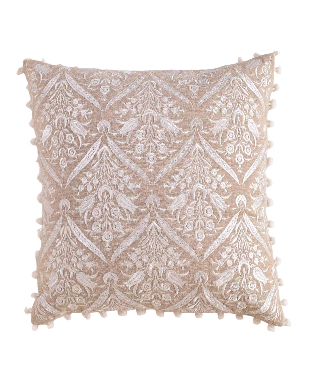 White Mahal Throw Pillow