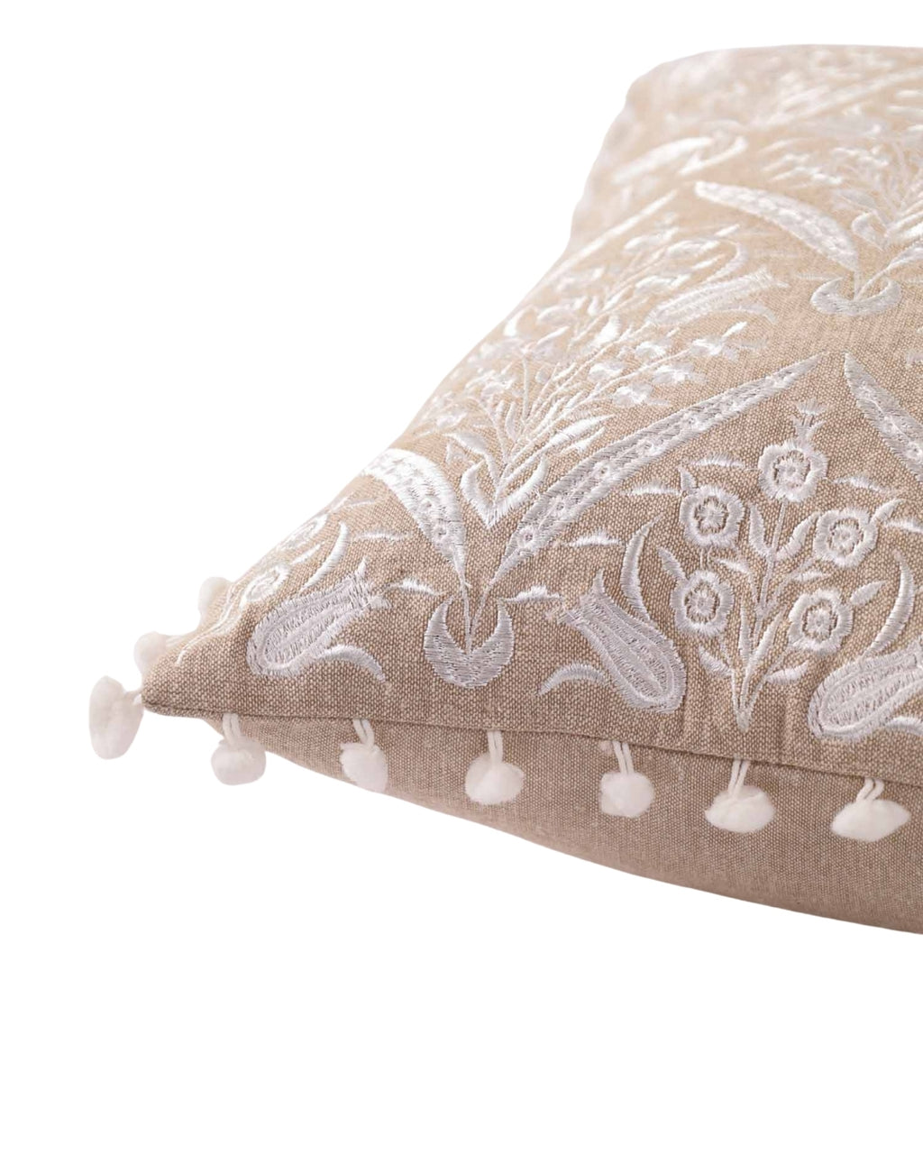 White Mahal Throw Pillow