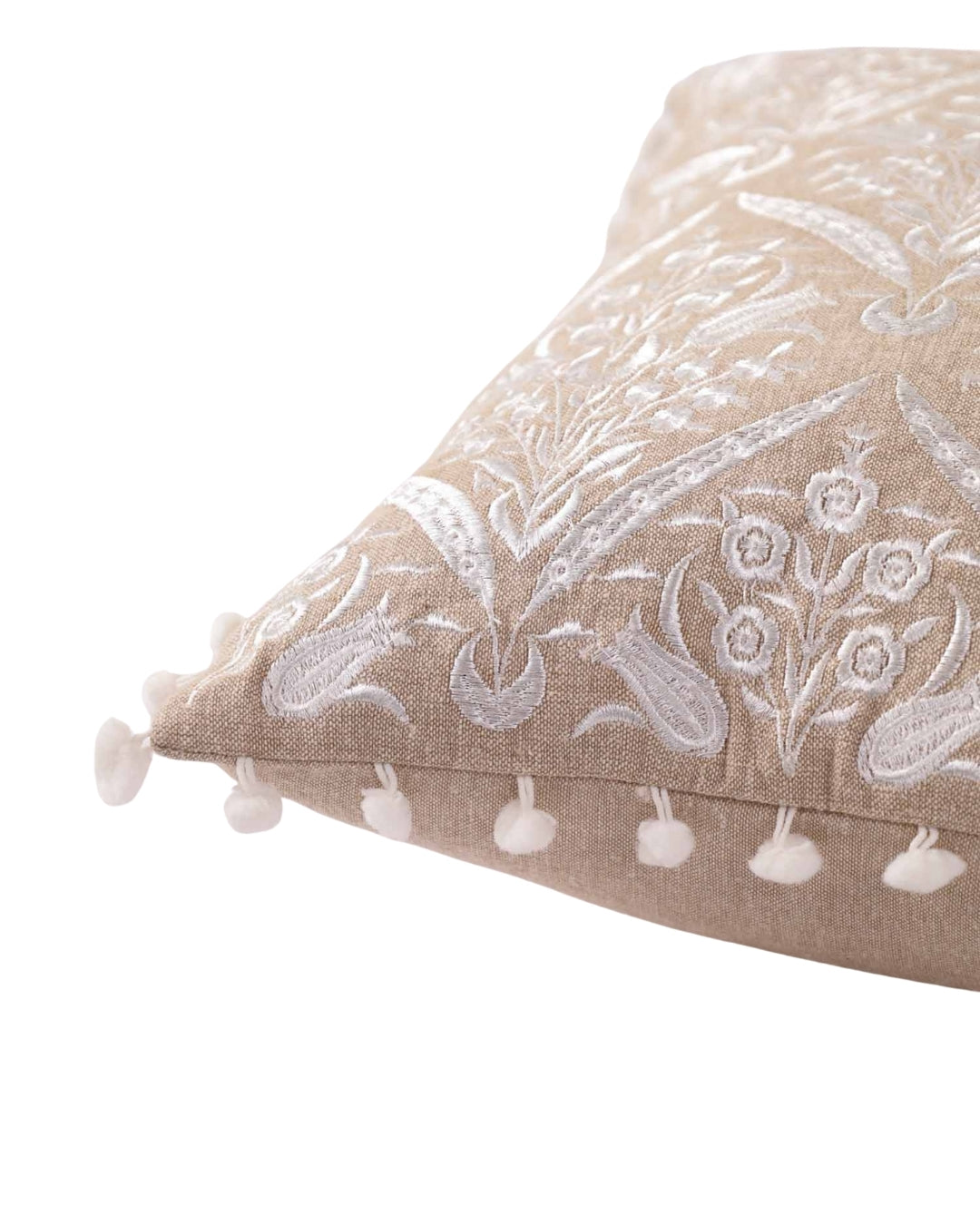 White Mahal Throw Pillow